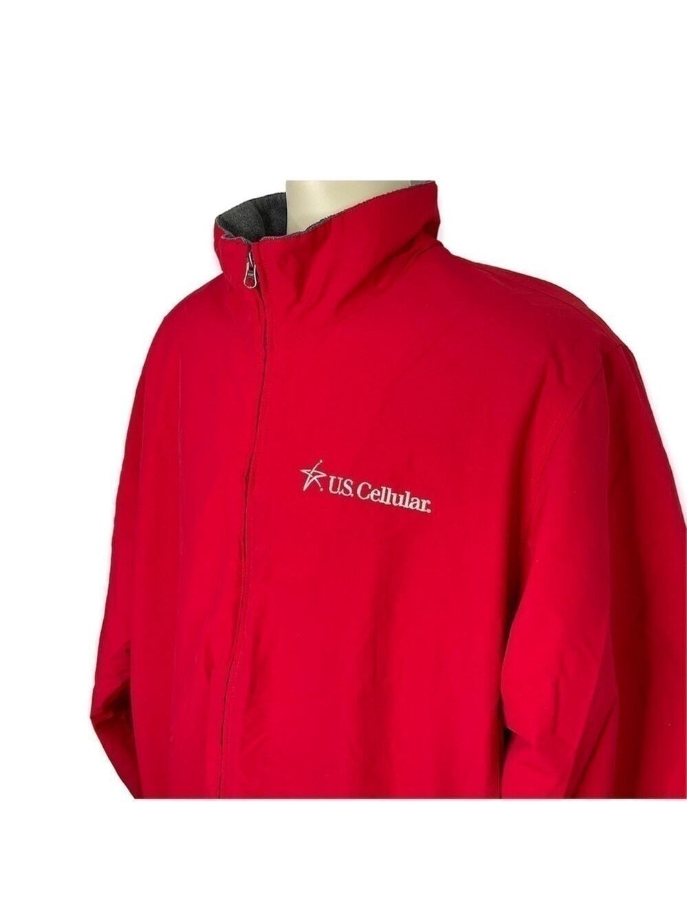 Lands’ End Red Full Zip Jacket Men’s Size L (42-44) - Picture 2 of 10